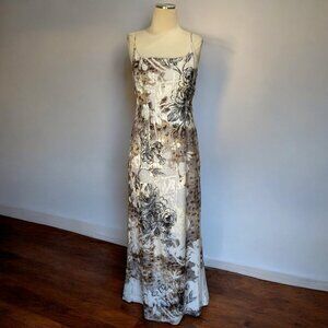 Kay Unger Silk Burnout Slip Dress